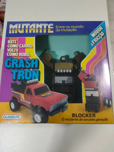 Raríssimo Brinquedo Mutante Crash Tron Blocker Glasslite 1986 Novo Lacrado Na Caixa