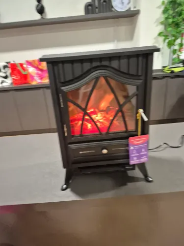 Aquecedor retro lareira chama 3d cadence