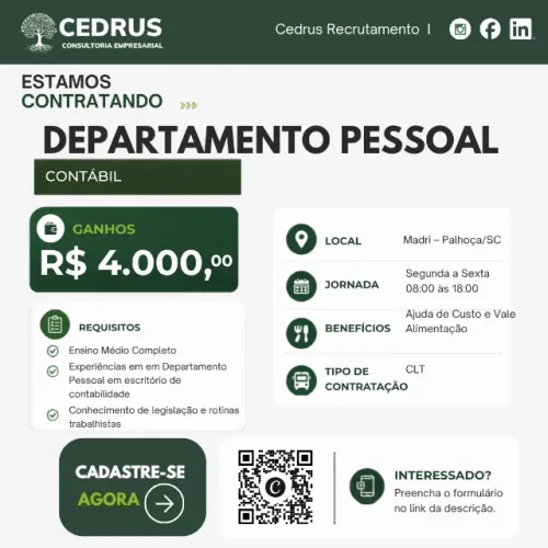 Responsável Departamento Pessoal