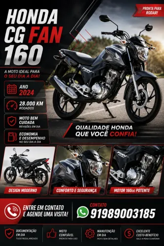 Moto em perfeito estado 