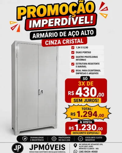 ARMARIO DE AÇO ALTO
