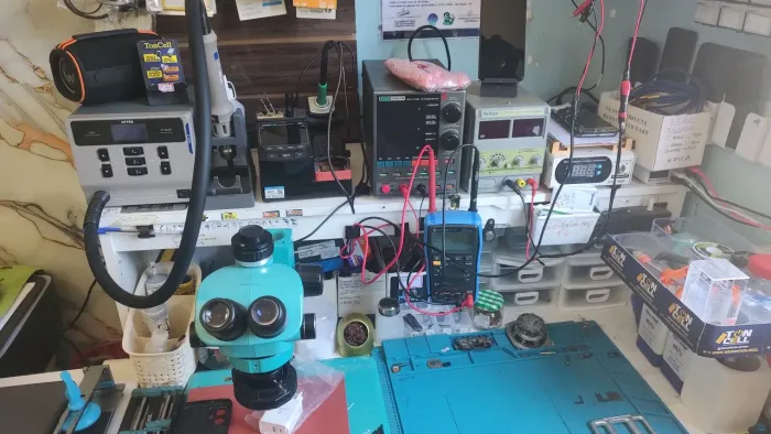 Bancada de reparo de celular completa