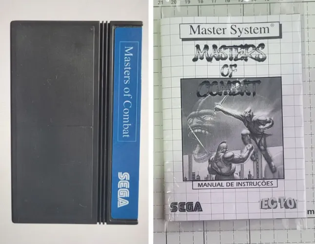Masters of Combat - Master System (Raro / Original Tectoy / Relabel) + Manual Repro. 