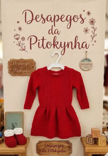 Vestido bebe 6 meses tricot importado 