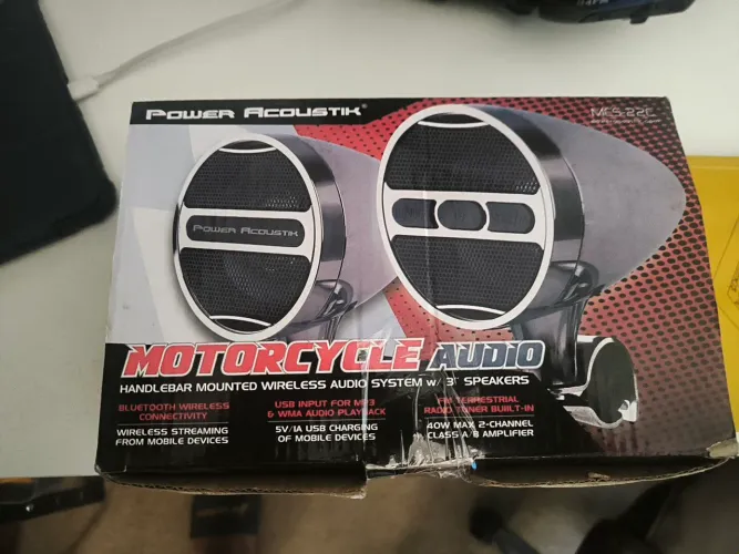 Caixa de som para motocicleta