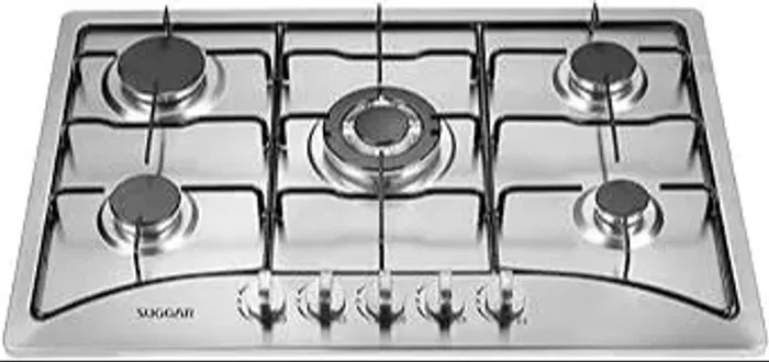 FOGÃO COOKTOP 5 BOCAS AÇO INOX TRIPLA CHAMA Dividimos Em Até 10x Sem Juros