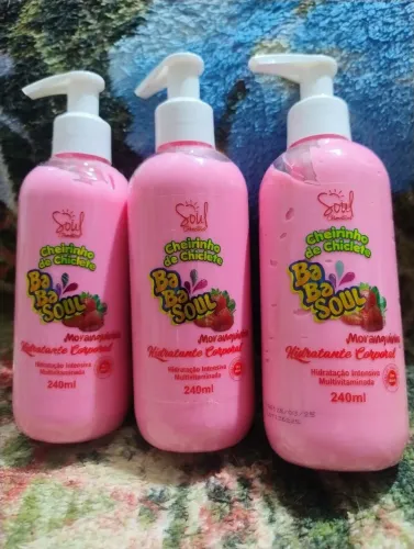 Kit 3 Hidratante Corporal BabaSoul Moranguinho 240ml