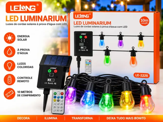Luzes de cordas solares