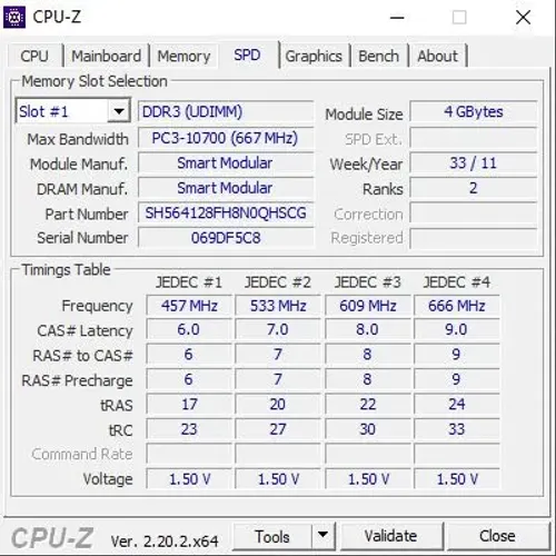 Memória DDR3 8GB (2x4gb) 667Mhz