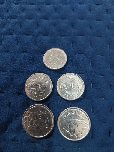 Antiguidade, moedas da fauna brasileira.