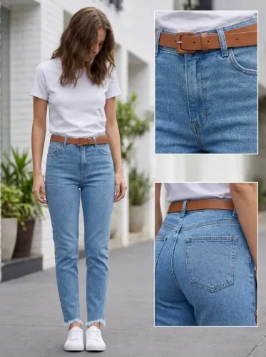 Calça Jeans Lança Perfume Feminina Tam 36 Barra Desfiada Original