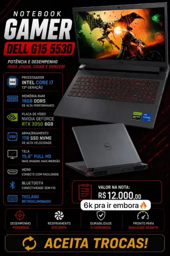 Notebook gamer Dell