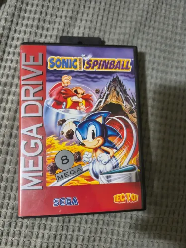 Cartucho na caixa mega drive sonic spinball