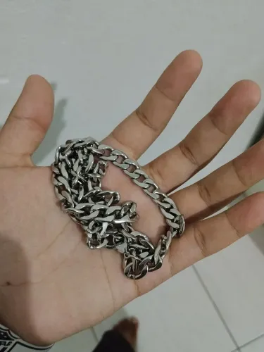 Cordão de prata aço inoxidável