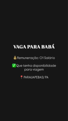 Vaga para Babá