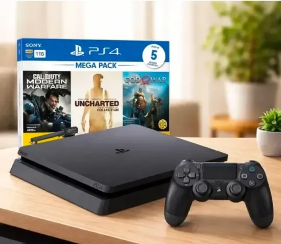 Ps4 1 controle 6 jogosf