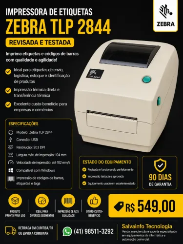 Impressora Zebra TLP 2844