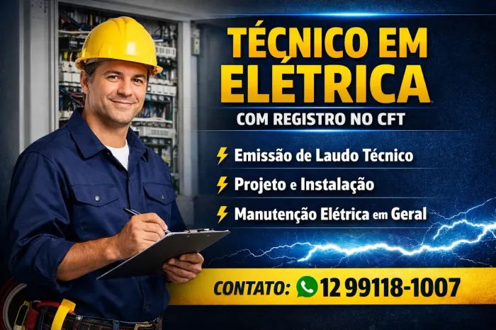Eletricista Residencial, Comercial e Industrial | Projetos | Laudos NR-10 | SJC