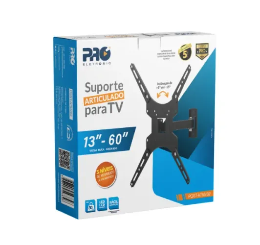 SUPORTE ARTICULADO PARA TVS, LCD E LED 13 A 60