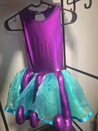 Fantasia Infantil Bailarina Polvo Roxa Tamanho 6