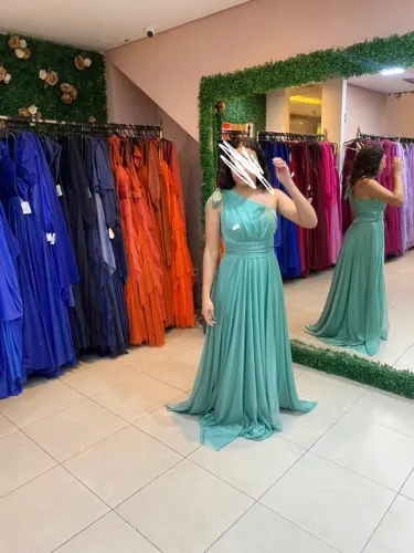 Vestido de festa/madrinha verde