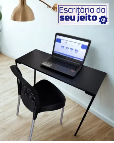 Escrivaninha NOVA Mesa Multiuso para Notebook Computador Escritório de Estudo Preta Birô