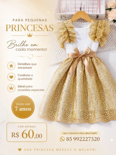 Vestido infantil luxo 