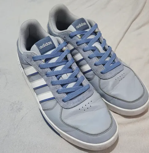 Tênis Adidas Courtbeat Azul/Prata 44 em bom estado 