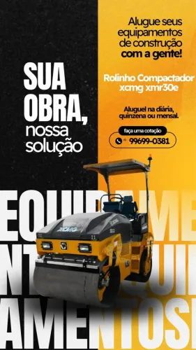 Mini rolo compactador e rolo compactador traçado