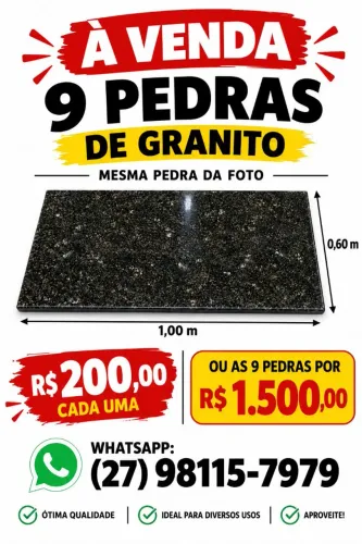 9 Granito barato!! 200 cada um - Tipo mesa - de 1mts por 0,60cm