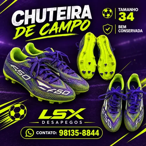 Chuteira campo tamanho 34 adidas