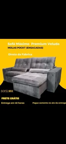 Sofa Retratil Reclinável Atlanta  Premium 2,10 mts