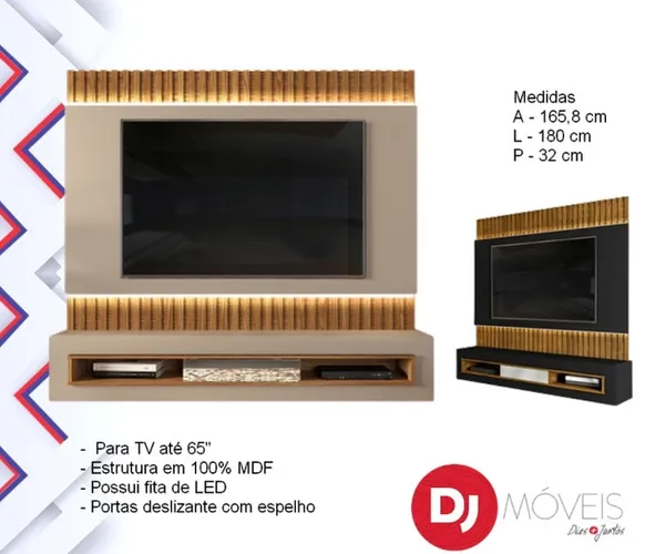 Sala painel home rack 