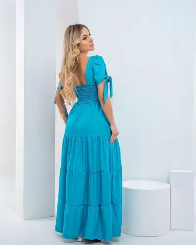 Vestidos longos liso varias cores disponíveis (garantimos modelo)