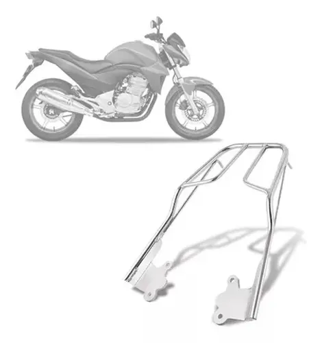 Bagageiro Suporte Bau Bauleto Cb 300 Cromado (Entrega Grátis)