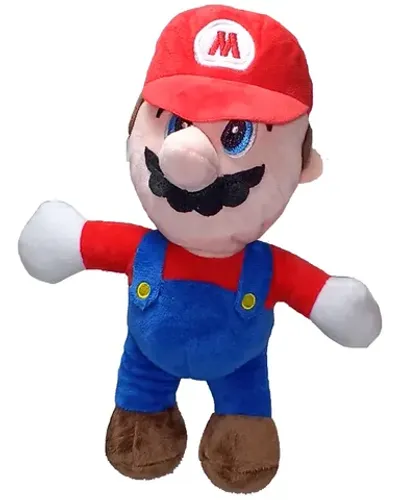 Pelúcia Mario 25cm Turma Super Mario Bross Geek Nerd Kids