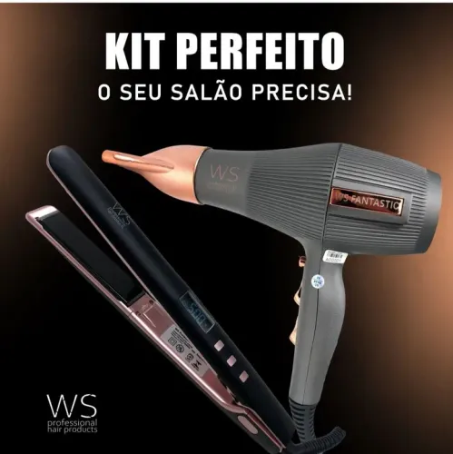 Kit Fantastic Profissional Ws Secador 220v Prancha Bivolt
