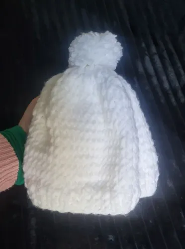 Touca Gorro Branco NOVO + Touca Rosa