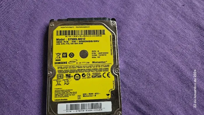 Hd de notebook Samsung ST500LM012 500GB 