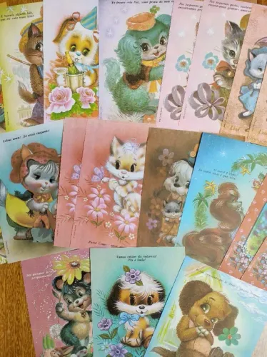 Coleção com 25 Papéis de Carta Carinhoso- Anos 1980/1990