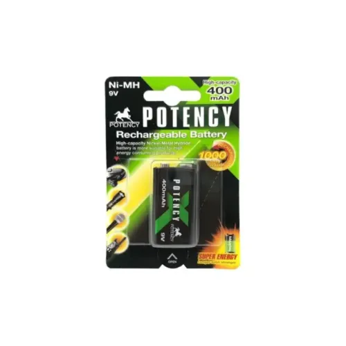 (NOVO) Bateria 9v Recarregável Potency 400mAh