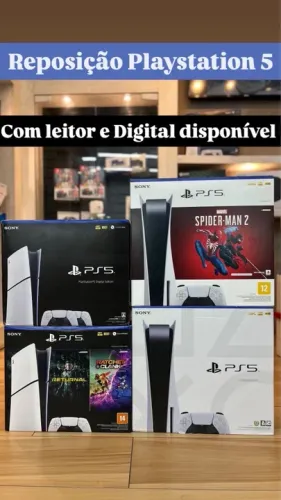 Playstation 5 Edição Digital - Novo e Lacrado e outros Modelos 1 ano garantia