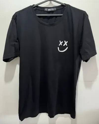 Camisa Preta Smile Branco