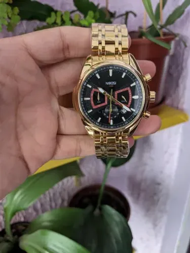 Nibosi Relógio Masculino Luxo Aço Inoxidável Original Novo
