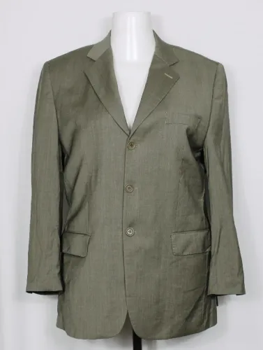 Blazer social alfaiataria masculina lã fria bege Vila Romana - veste 54M - Ref. 4330