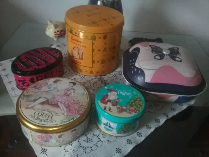 Conjunto de latas para cozinha lote