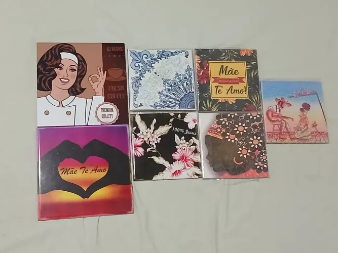 Lote com 7 Azulejos Decorativos Personalizados - Pronta Entrega!