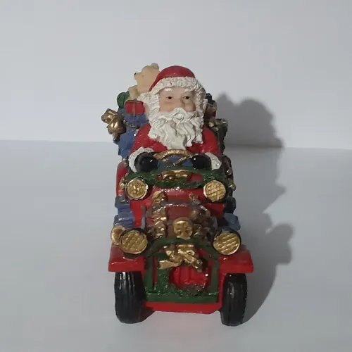 Papai Noel em Carro - Santini | Enfeite De Natal