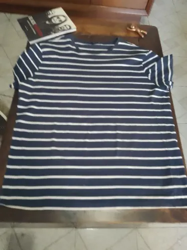 Camiseta listrada azul e branca RICHARDS