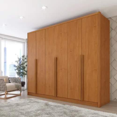 Guarda-Roupa Amadeirado Moderno e Espaçoso 100% MDF QUALIDADE 100% PLANEJADO!! 626SR8